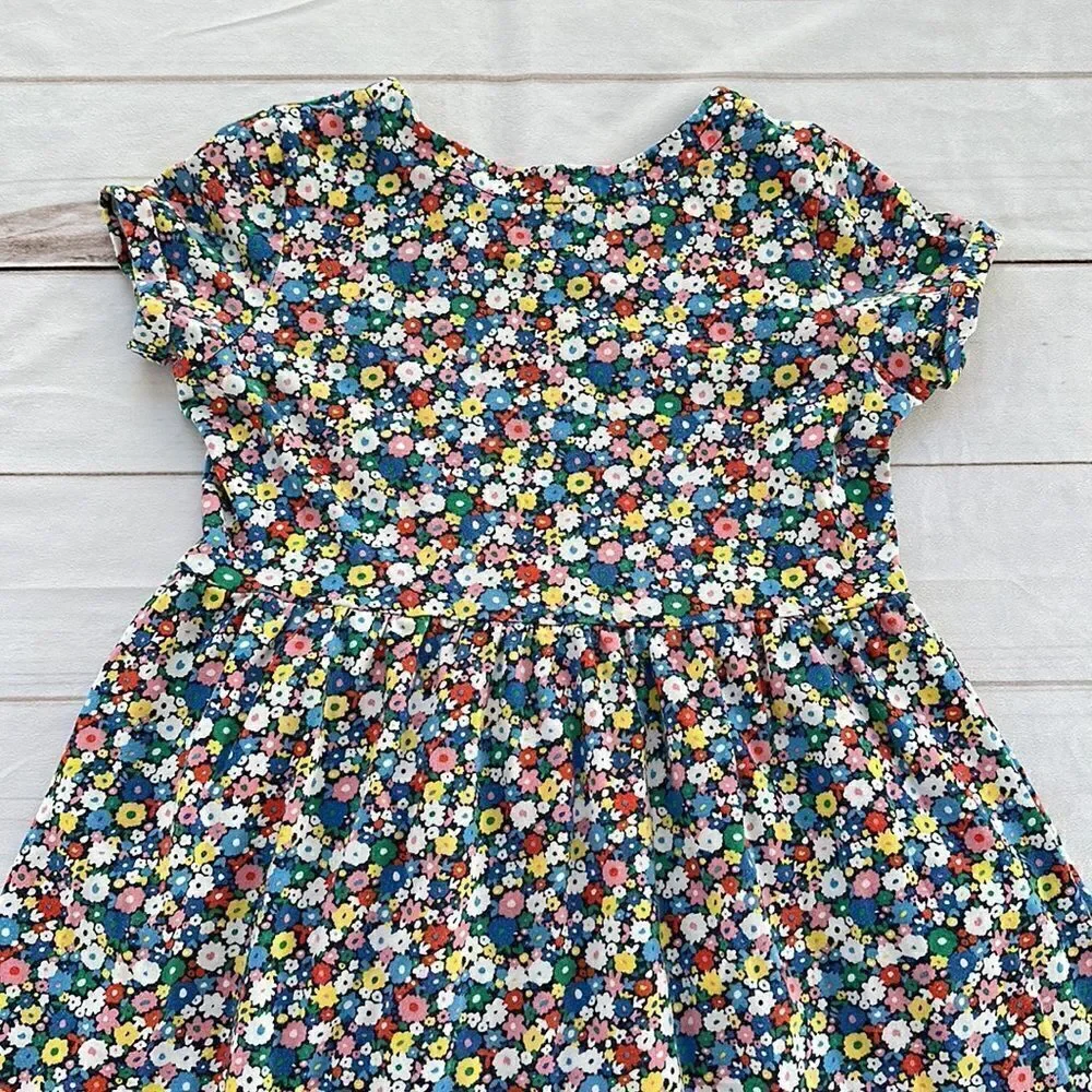 Mini Boden Elizabethan Blue Flowerpatch  Dress